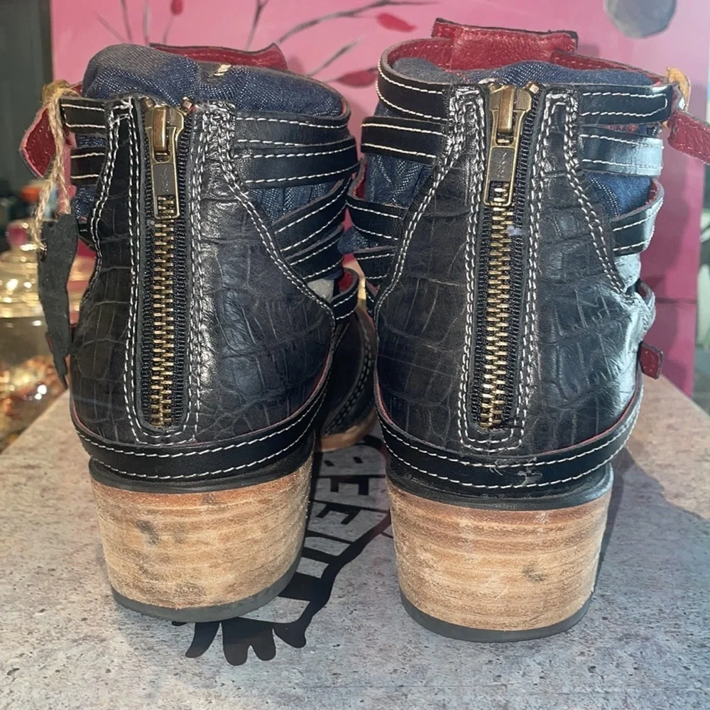 🦅 - FREEBIRD by Steven STAIR Black/Croc Size 9 - Picture 8 of 12